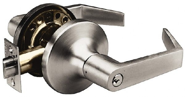 Yale - Storeroom Lever Lockset for 1-3/8 to 1-3/4" Thick Doors - Exact Industrial Supply