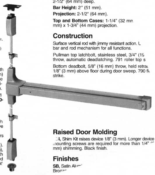 Yale - Flatbars Hand: RHR Rating: Fire Rated - Exact Industrial Supply