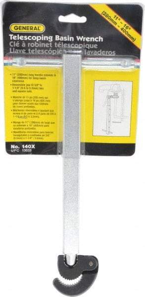 General - Basin Wrenches Style: Telescoping Minimum Pipe Capacity: 3/8 (Inch) - Exact Industrial Supply