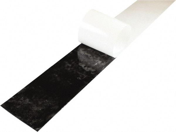 Value Collection - 3/8" Thick x 4" Wide x 36" Long, Adhesive Backed Buna-N Rubber Strip - Stock Length, 40 Shore A Durometer, 1,500 psi Tensile Strength, -40 to 225°F, Black - Exact Industrial Supply