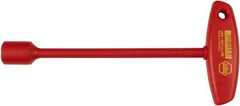 Wiha - 8mm Hollow Shaft Nutdriver - T-Handle Handle, 9.9" OAL - Exact Industrial Supply