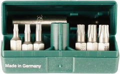 Wiha - 6 Piece, 1/4" Drive Screwdriver Torx Insert Bit Set - T8 to T30 Torx - Exact Industrial Supply