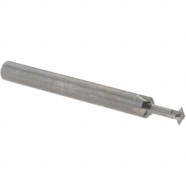Accupro - 5/32° 5/32" Cut Diam, 0.045" Cut Width, 3/16" Shank, Solid Carbide Double-Angle Cutter - Exact Industrial Supply