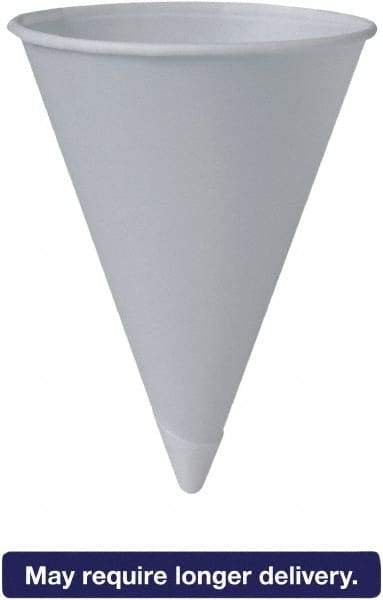 Solo - Bare Treated Paper Cone Water Cups, 6 oz, 200/Sleeve, 25 Sleeves/Carton - White - Exact Industrial Supply
