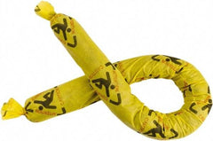 Brady SPC Sorbents - 12 Gal, 4' Long, 3" Diam, Polypropylene Sock - Chemical, Yellow - Exact Industrial Supply