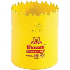 Starrett - 1-7/8" Diam, 2" Cutting Depth, Hole Saw - High Speed Steel Saw, Toothed Edge - Exact Industrial Supply
