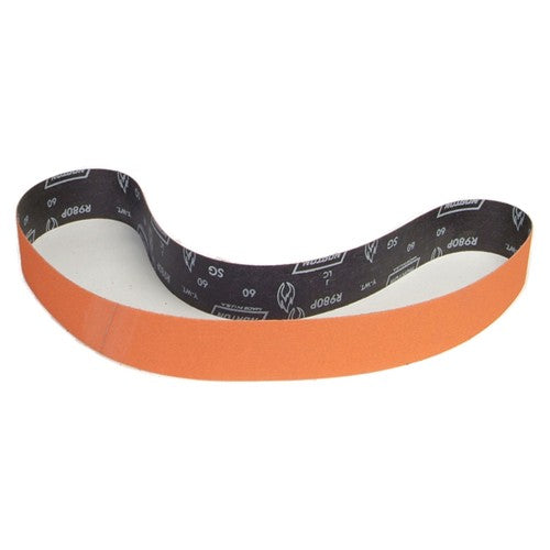 1″ × 42″ SG Blaze R980P Narrow Belt 60 Grit Ceramic Alumina - Exact Industrial Supply
