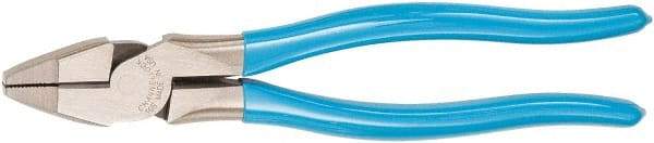 Channellock - 8-5/16" OAL, 36mm Jaw Length, High Leverage Pliers - Linesman Jaw, Plastisol Handles - Exact Industrial Supply