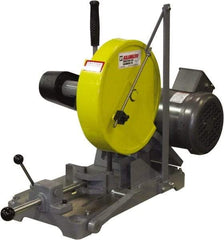 Kalamazoo - 10" Blade Diam, 5/8" Arbor Hole, Straight Chop & Cutoff Saw - 3,450 RPM, 3 hp, 220/440 Volts, 1 or 3 Phase - Exact Industrial Supply
