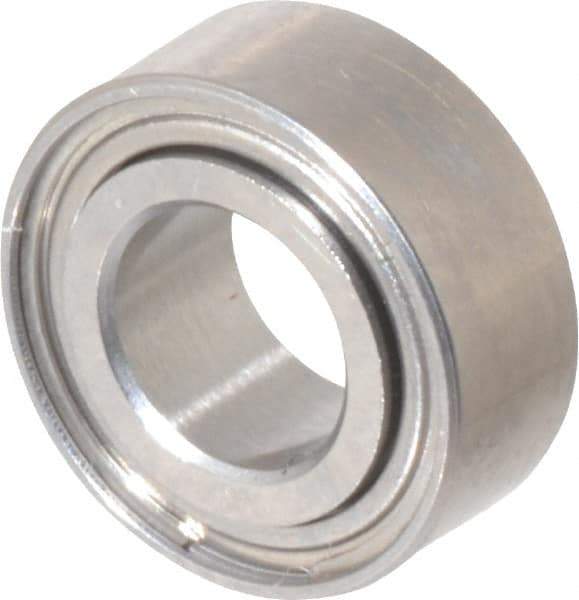 Value Collection - 5/32" Bore Diam, 5/16" OD, Double Shield Miniature Radial Ball Bearing - 1/8" Wide, 1 Row, Round Bore, 29 Lb Static Capacity, 81 Lb Dynamic Capacity - Exact Industrial Supply