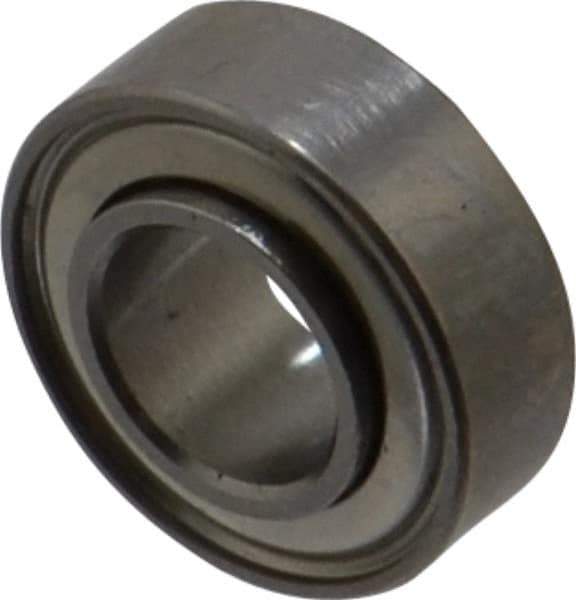 Value Collection - 3/16" Bore Diam, 3/8" OD, Double Shield Miniature Radial Ball Bearing - 1/8" Wide, 1 Row, Round Bore, 56 Lb Static Capacity, 160 Lb Dynamic Capacity - Exact Industrial Supply