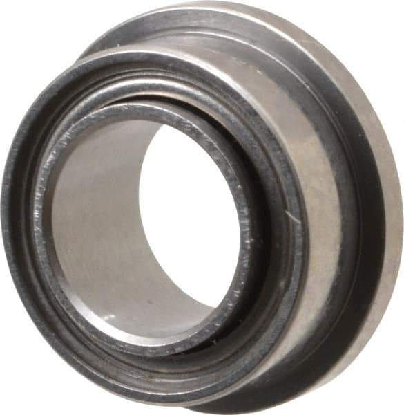 Value Collection - 5/64" Bore Diam, 1/4" OD, Double Shield Miniature Radial Ball Bearing - 9/64" Wide, With Flange, 1 Row, Round Bore, 23 Lb Static Capacity, 70 Lb Dynamic Capacity - Exact Industrial Supply