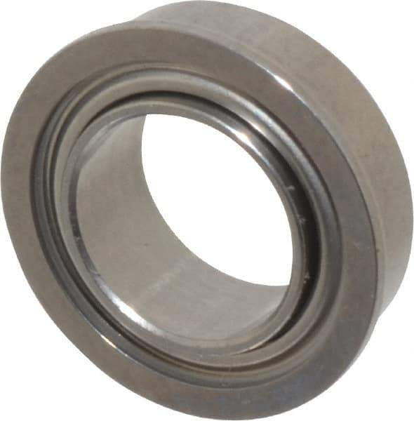 Value Collection - 5/16" Bore Diam, 1/2" OD, Double Shield Miniature Radial Ball Bearing - 5/32" Wide, With Flange, 2 Rows, Round Bore, 52 Lb Static Capacity, 122 Lb Dynamic Capacity - Exact Industrial Supply