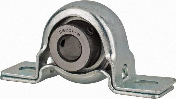 Value Collection - 3-3/8" OALPillow Block - 1160 Lb Dyn Cap, Steel - Exact Industrial Supply