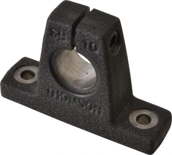 Thomson Industries - 5/8" Diam, Malleable Iron Alloy Shaft Support - Plain Shafting - Exact Industrial Supply