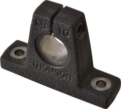 Thomson Industries - 5/8" Diam, Malleable Iron Alloy Shaft Support - Plain Shafting - Exact Industrial Supply