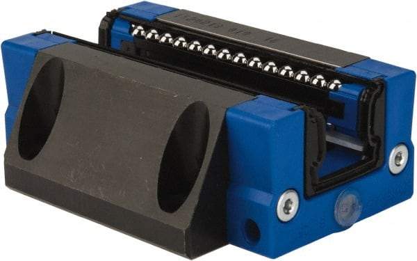 Thomson Industries - 84.5mm L x 70mm W x 30.5mm H, 45mm Transverse Hole Spcg, 57mm Lateral Hole Spcg, Standard Ball Carriage - 23.5mm Overhang, M8 Hole, 36" High Assembly - Exact Industrial Supply