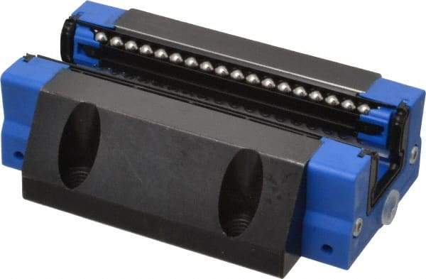 Thomson Industries - 87.5mm L x 63mm W x 25.5mm H, 40mm Transverse Hole Spcg, 53mm Lateral Hole Spcg, Standard Long Ball Carriage - 21.5mm Overhang, M6 Hole, 30" High Assembly - Exact Industrial Supply