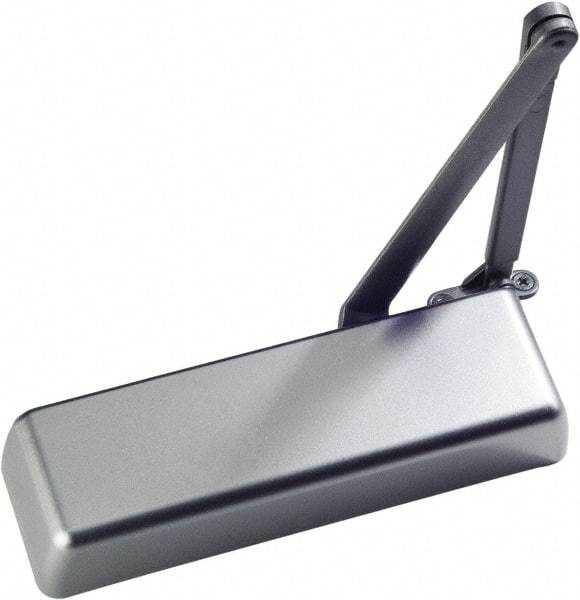 Ability One - Full Cover Heavy-Duty Door Power Operator Damper - Mounting Bracket, Stainless Steel Finish - Exact Industrial Supply