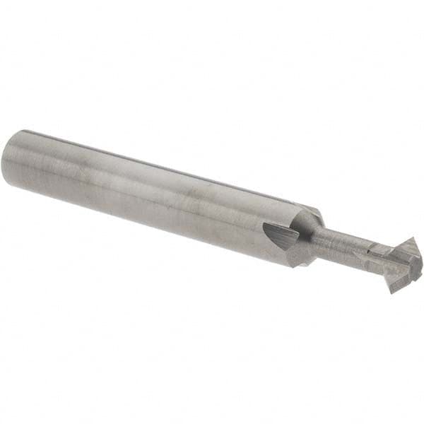 Accupro - ° 6mm Cut Diam, 0.118" Cut Width, 1/4" Shank, Solid Carbide Double-Angle Cutter - Exact Industrial Supply