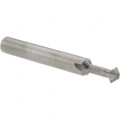 Accupro - ° 6mm Cut Diam, 0.118" Cut Width, 1/4" Shank, Solid Carbide Double-Angle Cutter - Exact Industrial Supply