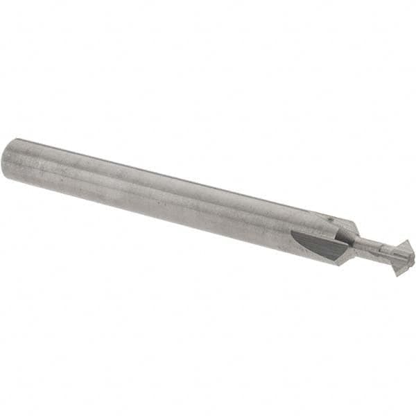 Accupro - 5/32° 5/32" Cut Diam, 0.078" Cut Width, 3/16" Shank, Solid Carbide Double-Angle Cutter - Exact Industrial Supply