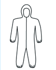 Micropourus Coverall w/ Zipper Front, Hood, Elastic Wrists & Ankles 2XL - Exact Industrial Supply