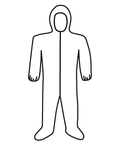 White SMMMS Coverall w/ Zipper Front, Hood, Boots & Elastic Wrists X-Large - Exact Industrial Supply