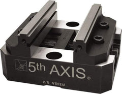 5th Axis - 125mm Jaw Width, 74mm High x 125mm Long x 125mm Wide Vise - For Use with 5 Axis Workholding Systems - Exact Industrial Supply
