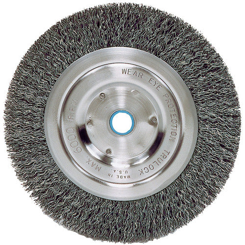 Vortec Pro 6″ Crimped Wire Wheel, .014″ Steel Fill, Narrow Face, 5/8″-1/2″ Arbor Hole - Exact Industrial Supply