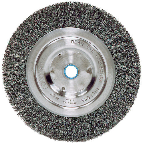 Vortec Pro 6″ Crimped Wire Wheel, .014″ Steel Fill, Medium Face, 5/8″-1/2″ Arbor Hole - Exact Industrial Supply