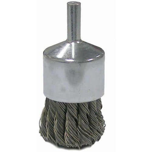 Vortec Pro 1″ Knot Wire End Brush, .014″ Steel Fill, 1/4″ Stem - Exact Industrial Supply