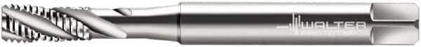 Walter-Prototyp - M5x0.80 Metric 3 Flute 6HX Bottoming Spiral Flute Tap - Cobalt, Bright Finish, 70mm OAL, Right Hand Flute, Right Hand Thread, Series 205106 - Exact Industrial Supply