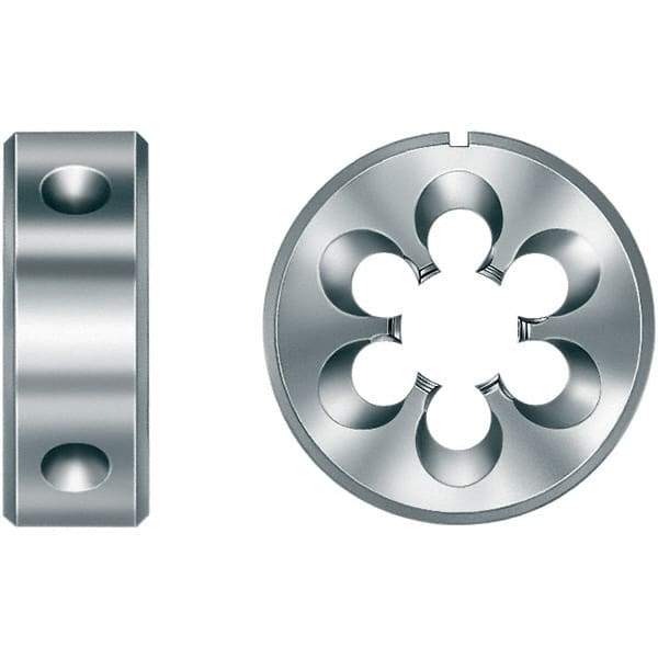 Walter-Prototyp - M2x0.40 Metric Coarse Thread, Cobalt Round Die - 5mm Thick, Right Hand Thread, Series 60003 - Exact Industrial Supply