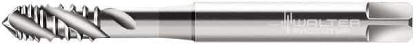 Walter-Prototyp - M10x1.50 Metric 3 Flute 6H Modified Bottoming Spiral Flute Tap - Cobalt, Bright Finish, 100mm OAL, Right Hand Flute, Right Hand Thread, Series P40519 - Exact Industrial Supply