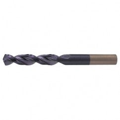 #1 RHS / RHC HSS-CO 8% (M42) 135 Degree Split Point Q-Cobalt Wide Land Parabolic Drill - TiAlN - Exact Industrial Supply