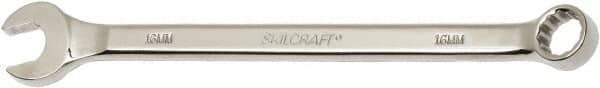Ability One - 16mm 12 Point Combination Wrench - 15° Offset Angle, Steel, Chrome Finish - Exact Industrial Supply