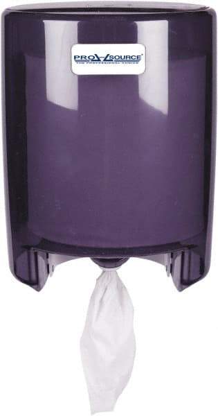 PRO-SOURCE - Manual, Plastic Paper Towel Center Pull Cabinet - 1 Roll 8", Black - Exact Industrial Supply
