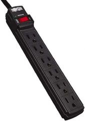 Tripp-Lite - 6 Outlets, 120 VAC15 Amps, 6' Cord, Power Outlet Strip - Floor, Keyhole Mount, 5-15 NEMA Configuration, 1.1" Strip - Exact Industrial Supply