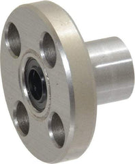Value Collection - 1/4" ID, Round Flanged Single Linear Bearing - 1/2" OD - Exact Industrial Supply