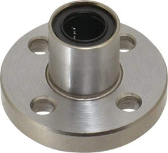 Value Collection - 3/8" ID, Round Flanged Single Linear Bearing - 5/8" OD - Exact Industrial Supply