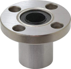 Value Collection - 1/2" ID, Round Flanged Single Linear Bearing - 7/8" OD - Exact Industrial Supply