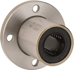 Value Collection - 5/8" ID, Round Flanged Single Linear Bearing - 1-1/8" OD - Exact Industrial Supply