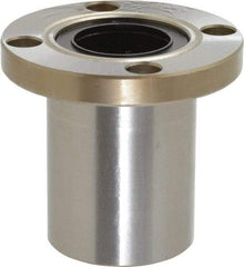 Value Collection - 1" ID, Round Flanged Single Linear Bearing - 1-9/16" OD - Exact Industrial Supply
