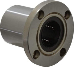 Value Collection - 1-1/4" ID, Round Flanged Single Linear Bearing - 2" OD - Exact Industrial Supply