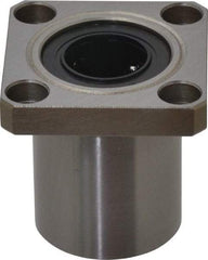 Value Collection - 5/8" ID, Square Flanged Single Linear Bearing - 1-1/8" OD - Exact Industrial Supply