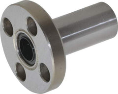 Value Collection - 3/8" ID, Round Flanged Double Linear Bearing - 5/8" OD - Exact Industrial Supply