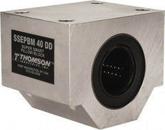 Thomson Industries - 40mm Inside Diam, 13,700 Lbs. Dynamic Capacity, Closed Single Pillow Block Linear Bearing - 91mm Overall Height x 108mm Overall Width, 58mm Btw Mount Hole Centers - Exact Industrial Supply