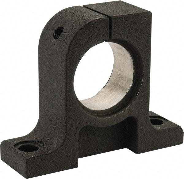 Thomson Industries - 40mm Diam, Malleable Iron Alloy Shaft Support - Plain Shafting - Exact Industrial Supply