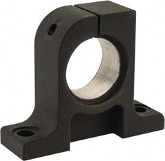 Thomson Industries - 40mm Diam, Malleable Iron Alloy Shaft Support - Plain Shafting - Exact Industrial Supply